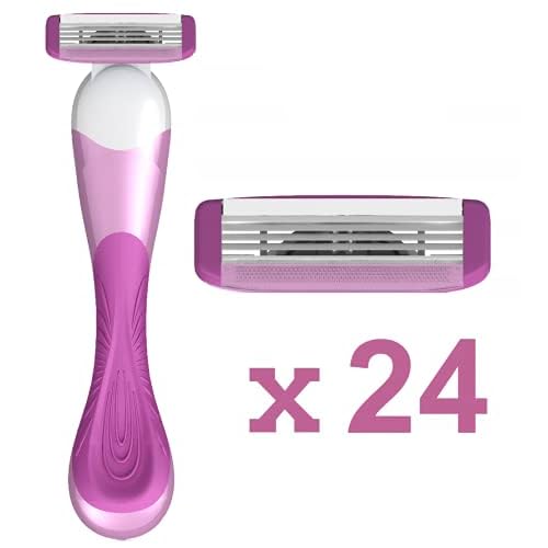 ShaveMOB 3-Blade Women's Razor Kit (Flex Head Handle + 24 Refills) - The Practical Shaving Kit