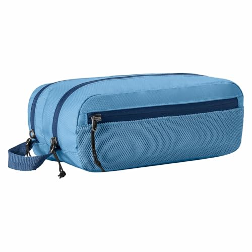 eagle creek Pack-It Reveal Quick Trip - Dual-Compartment Toiletry Bag for Travel - Full-Length Zipper Compartments - Recycled Fabric Construction - Water-Resistant & Quick-Drying - Blue Dawn