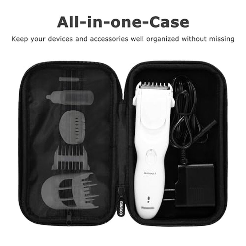 Ginsco Universal Hard Case for Norelco Philips Multi Groomer Hair Trimmer Hair Clipper MG3740/40 MG5910/49, for Wahl Color Pro Cordless Hair Clipper & Trimmer 9649P/79434 for Haokry/Ufree/TCMKY etc