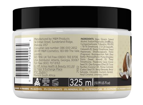Coconut & Black Castor Oil Curling Cream - 11 fl oz, 3 Pack, Adds Volume & Moisture