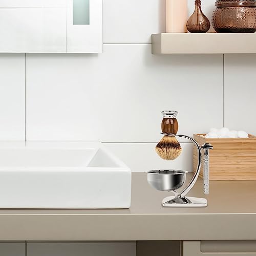 Linkidea Stainless Steel Razor & Brush Stand with Shaving Bowl for Gillette Vector 3