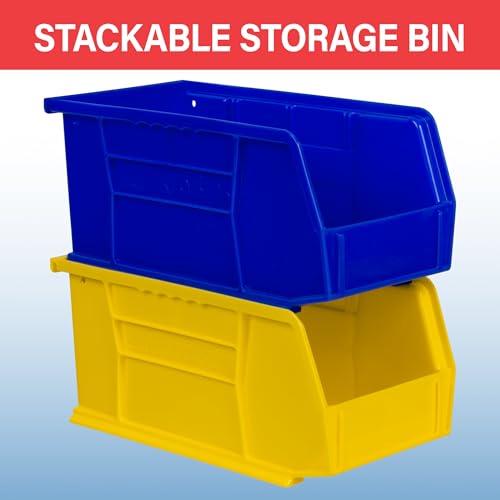 Akro-Mils 30230 Black Plastic Storage Bins 12-Pack - Heavy Duty, Stackable, 11x5x5 inch, Classroom & Garage Organization - Variants
