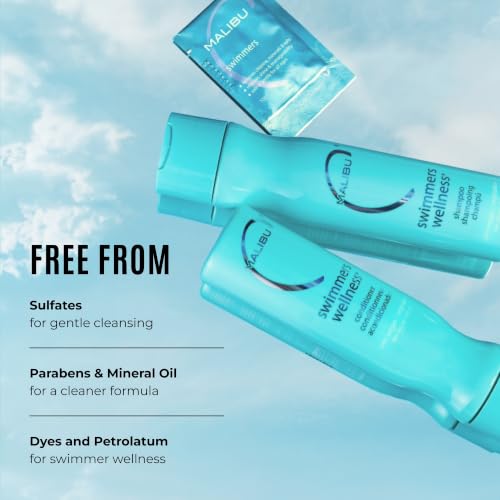 Malibu C Swimmers Chlorine & Pool Water Hair Care Kit - Shampoo, Conditioner & Hair Mask