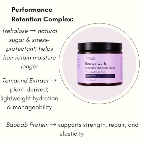 The Roots Naturelle Bouncy Curls Conditioning Curl Cream 16oz for Dry Curly Hair