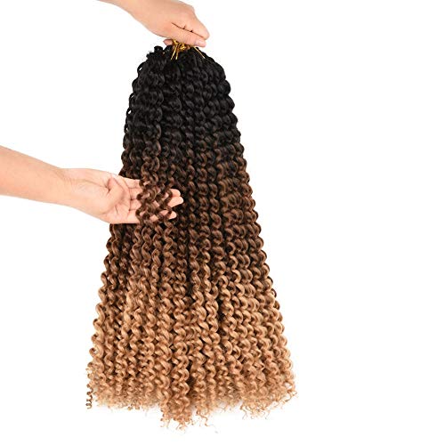 7 Packs 18 Inch Water Wave Synthetic Passion Twist Hair Ombre Brown Blonde - Crochet Braids