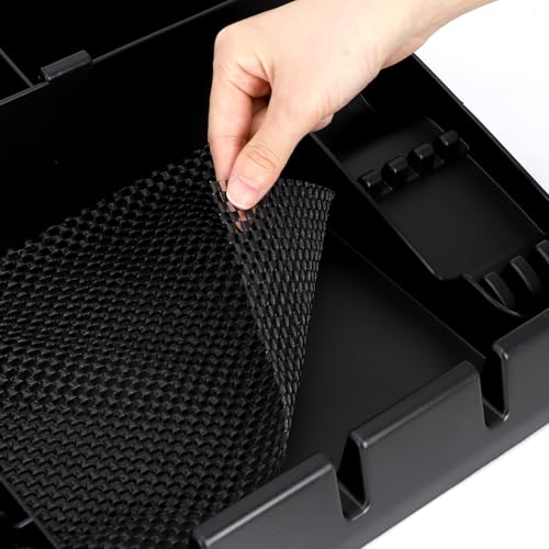 Hedume Hair Salon Styling Tools Organizer with Anti-Slip Mat, Detachable Multifunctional Stylist Tool Tray Organizer for Hair Brush, Combs, Clips, Scissor, Shaver, Clippers, Trimmers & Other Tools