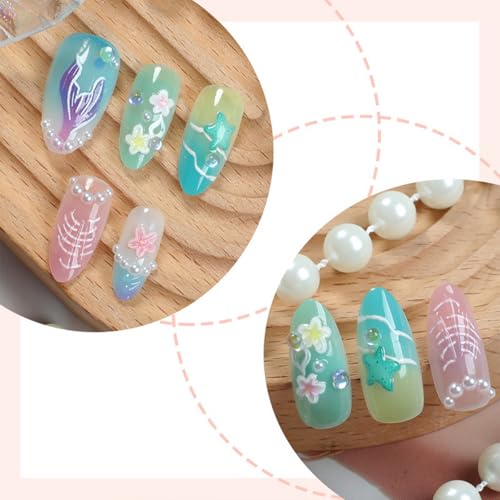 24Pcs Gold Star Press on Nails Medium Almond French Tip Fake Nails with Cloud Gilding Design Nude Pink Full Cover Artificial Glue on Nails Glossy False Nails Cute Stick on Nails for Women DIY Manicure