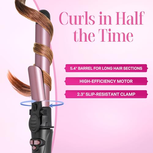 1 Inch Rotating Curling Iron for Beach Waves - Automatic Hair Curler