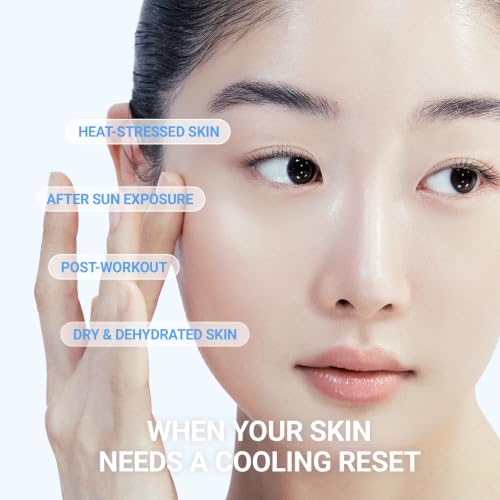 Cooling Face Mask for Sensitive Skin After Sun Care - Hydrating Gel Sheet Mask, 5 Pack