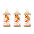 SoF Nourishing Hand Wash - With Moisturizing Sea Algae, Coconut & Olive Oil- Vegan & Non GMO- Free From Phthalates, Sulfates & Parabens- Orange Blossom & Honey - 8 oz Bottle 3 Pack