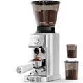 Silver Coffee Grinder with Conical Burr - 48 Grind Settings for Espresso to French Press
