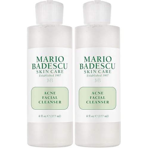 Mario Badescu Acne Facial Cleanser for Combination & Oily Skin, Oil-Free Face Wash with Salicylic Acid & Aloe Vera, Deep Pore Clean