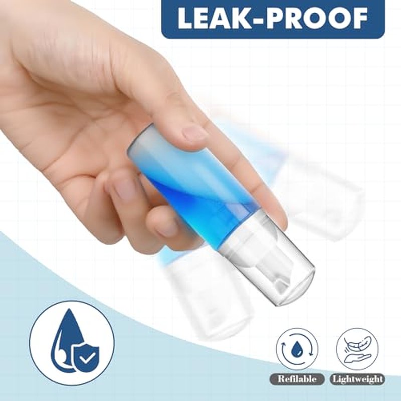 100 Pcs 2 oz Plastic Foam Pump Bottle Refillable 60ml Travel Mousse Foaming Soap Dispenser Mini Eyelash Cleaning Foam Bottle Dispenser for Face Wash Lash Shampoo Skin Care
