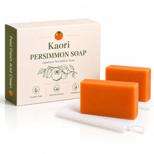 Kaori Persimmon Soap - Gentle Deep Cleansing Natural Deodorant Bar for Men & Women - Variation 2