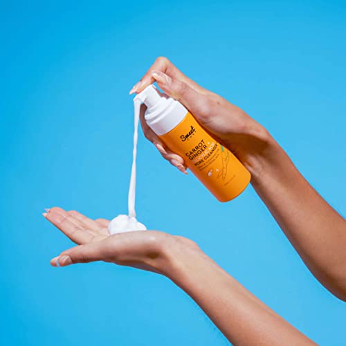 Sweet Chef Carrot Ginger + Salicylic Acid Pore Cleanser - Foaming Face Wash and Gentle Cleanser for Blemish Prone Skin - Brightening Ginger, Pore Minimizer Carrot and Exfoliating Face Wash (5 fl oz)