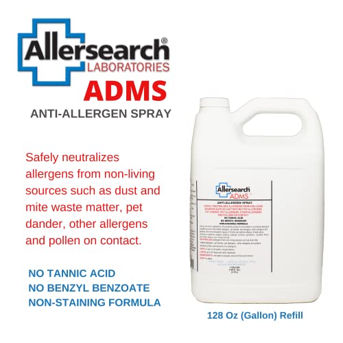 Allersearch ADMS Anti-Allergen Spray 128 Oz - Hypoallergenic Dust & Mold Remover