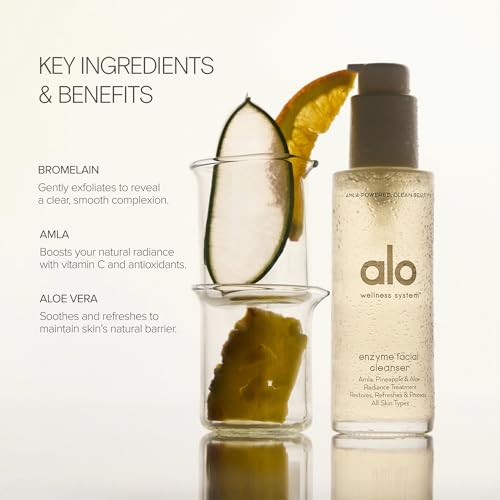 Aloe Enzyme Facial Cleanser - Gentle Skin Exfoliation & Hydration, 3.2 oz
