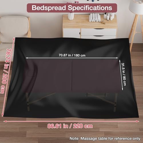 87x79in Massage Table Cover - Waterproof PVC Waxing Bed Pad - Black Variation of THIS listing