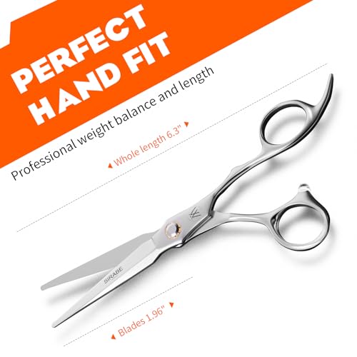 Sirabe 6.3-inch Professional Hair Cutting Scissors - Ultra Sharp Stainless Steel Barber Shears
