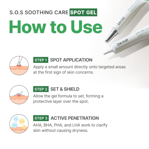 Calming Spot Gel for Sensitive Skin with AHA BHA PHA LHA - 0.35 fl oz