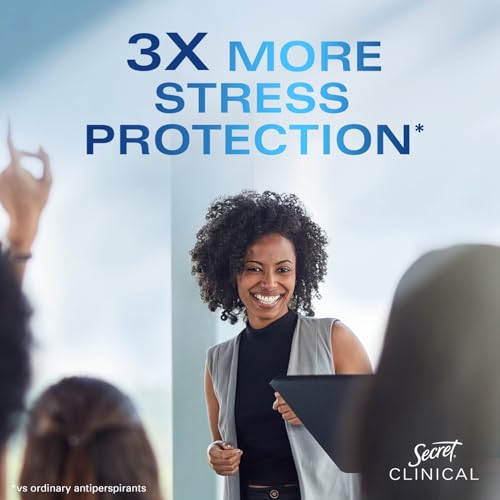 Secret Clinical Strength 100HR Stress Sweat & Odor Antiperspirant Stick - 1.6 oz Pack of 4
