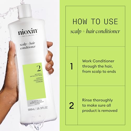 NIOXIN System 2 Hair Thickening Conditioner - 16.9 Fl Oz | Natural Hair Care