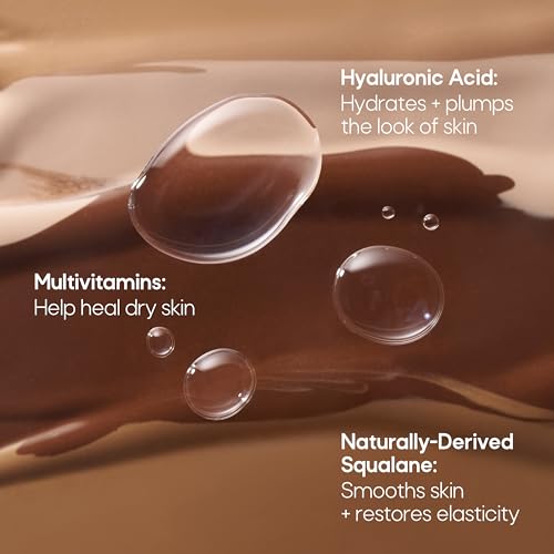 Almay Hydrating Liquid Foundation Tint, Lightweight with Light Coverage, Naturally Dewy Finish, Hypoallergenic, Dermatologist TestedFragrance Free, 110 Buff, 0.94 fl oz.
