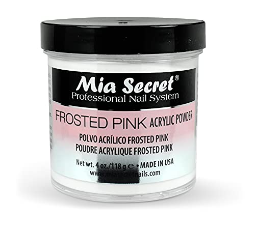 Frosted Pink Acrylic Powder for Nail Art - 4 Ounce
