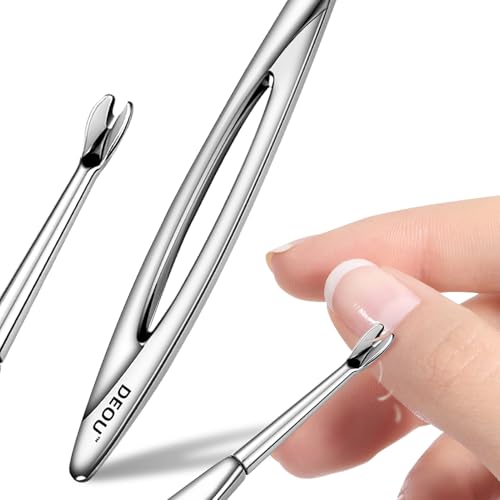 DEOU Stainless Steel Cuticle Pusher & Dead Skin Remover for Nail Care