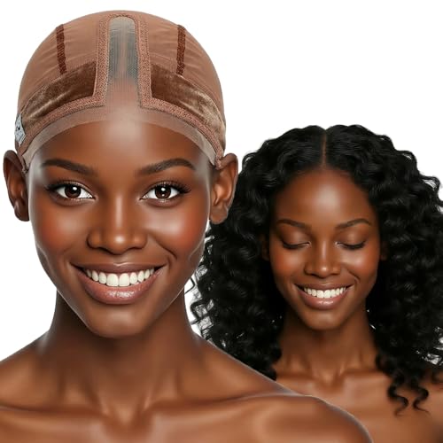 Adjustable Velvet Wig Grip Cap for Secure Fit & Non-Slip Hold - Caramel/Type B