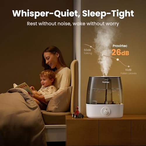 Large Room Humidifier with 6.5L Tank, Top Fill, Aromatherapy & Night Light