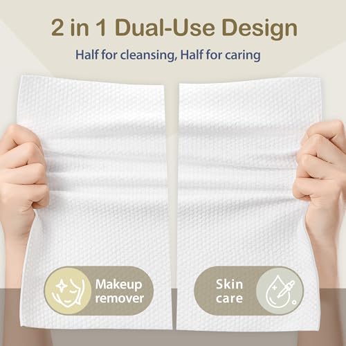 Ourmed Life Disposable Face Towels Pack of 120 - 12x12 Inch, Lint-Free & Ultra-Soft