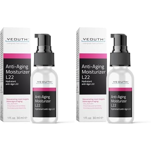 YEOUTH Anti Aging Face Moisturizer for Women & Men with Jojoba & Shea Butter, Hydrating Facial Cream Promoting Firmer Look & Smoothing The Skin 1oz (Pack of 2)
