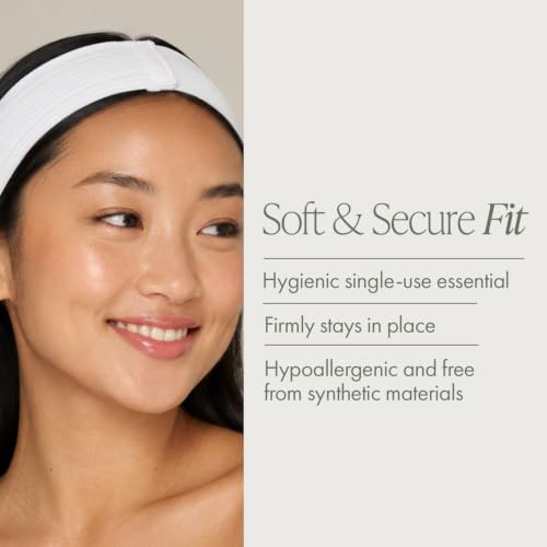 Disposable Headbands for Spa & Salon Use - Cotton, 48 Count, 2.5x15 Inches