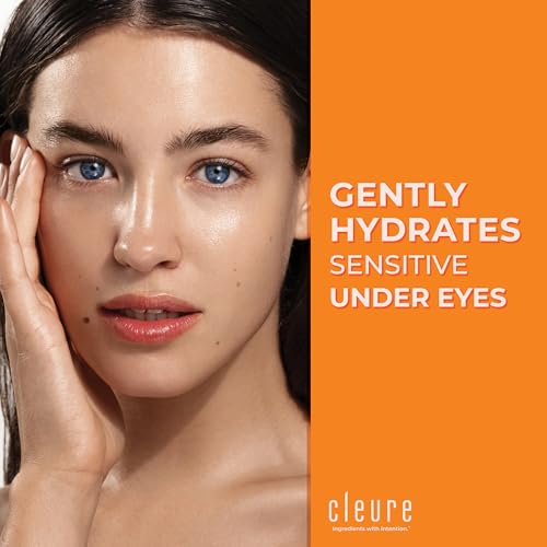 Cleure Anti Aging Eye Gel - Gentle Daily Hydrating Eye Serum for Sensitive, Dry Skin - Fragrance Free (1 fl oz, Pack of 1)