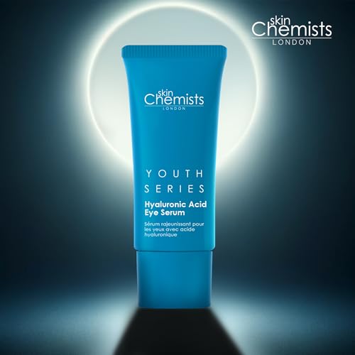 Skin Chemists Hyaluronic Acid 1% Eye Serum | Replumps, Brightens And De-Puffs Eyes | 0.5 Fl Oz