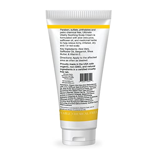 Organic Scalp Moisturizer Cream for Soothing & Hydrating Hair Care – 2 Ounces