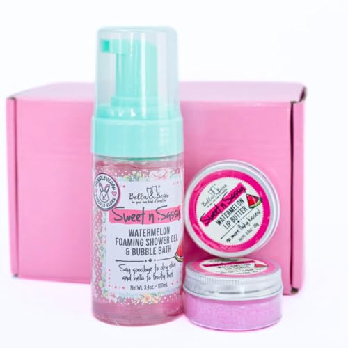 Mini Spa Gift Set for Women and Teen Girls - Watermelon Scent, Travel Size, Vegan & Cruelty-Free