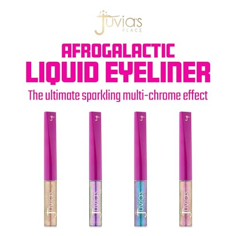 Juvia's Place Afrogalactic Glitter Liner Metaverse - Glitter Liquid, Waterproof, Multi-Dimensional Gel, Metallic Liquid, Holographic, and Iridescent Liner