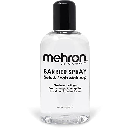 Mehron Makeup Barrier Spray 9 Fl Oz - Long-Lasting Setting & Primer Refill