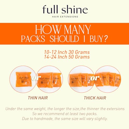 Full Shine Tape-in Hair Extensions 16 Inch Medium Brown Honey Blonde Variation 4/24/4