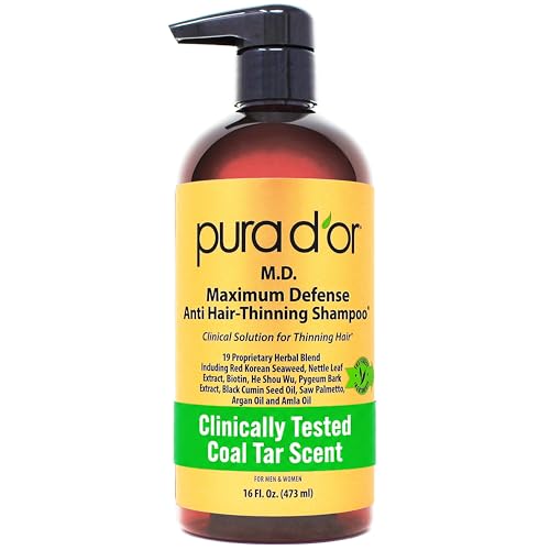 Herbal & Coal Tar Hair & Scalp Rejuvenation Shampoo - 16oz, Strong Coal Tar Variant