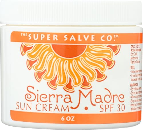 Super Salve Sierra Madre Sun Cream SPF 30 - 6 OZ Moisturizing Sunscreen