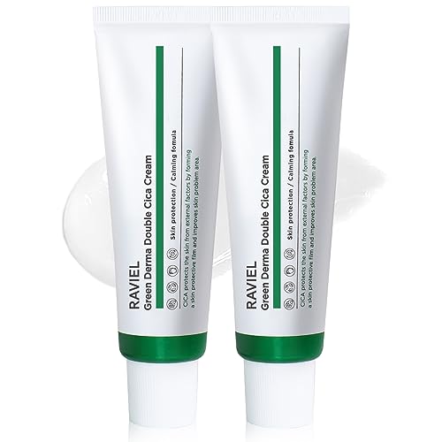 RAVIEL Green Derma Double Cica Face Moisturizer Set of 2 - Calming Sensitive Skin