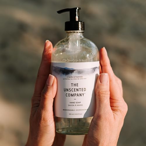 Liquid Hand Soap with Glass Bottle - Unscented, 16.9 Fl Oz