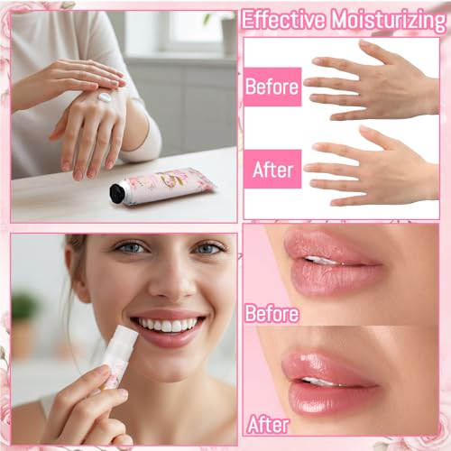 Pink Quinceañera Party Favor Gift Set - 25pcs Hand Cream & Lip Balm for Guests - Variation: Pink