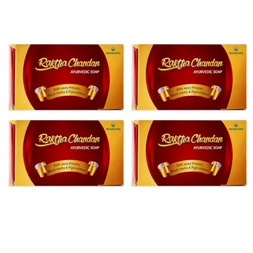 Nagarjuna Raktha Chandan Ayurvedic Soap 75g Pack of 4