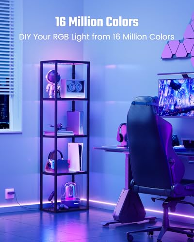 Superdanny RGB Light Display Cabinet with App & Remote Control, Dimmable LED