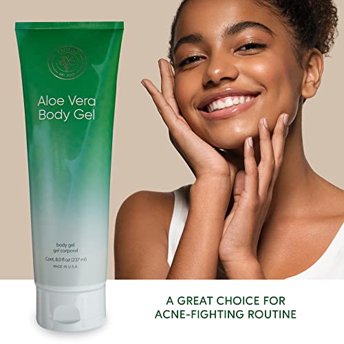 L'eudine Aloe Vera Gel - 8Fl Oz - Natural Aloe Gel for Skin Care - Premium Aloe for Sunburn Relief, Burns, and After Sun Care - for Face and Body - Scar Treatment