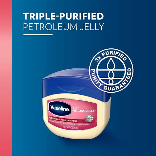 Vaseline Baby Petroleum Jelly 13oz Pack of 4 | Diaper Rash & Dry Skin Care